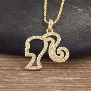 BARBIE Gold Bling Diamond Necklace